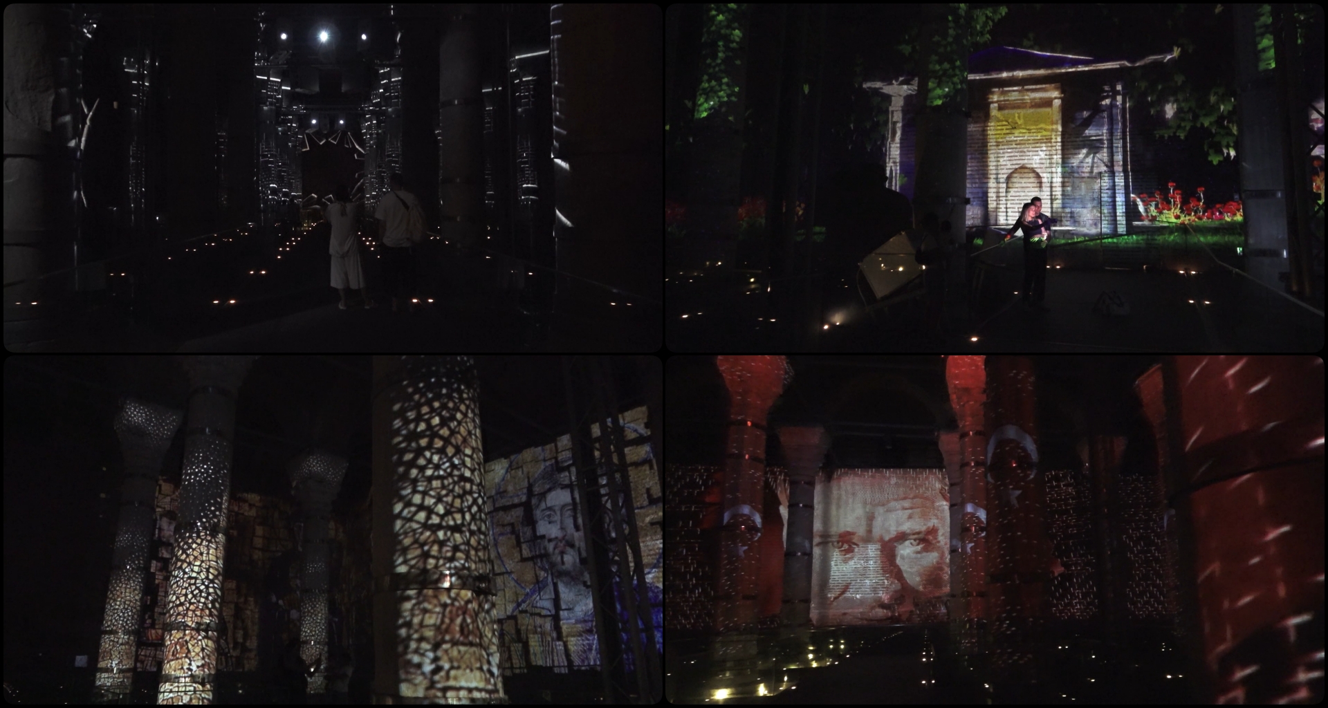 비잔틴 제국 당시 지어진 쉐레피예 지하 저수조, 첨단 레이저 조명을 입혀 현대적 도시 문화 공간으로 활용